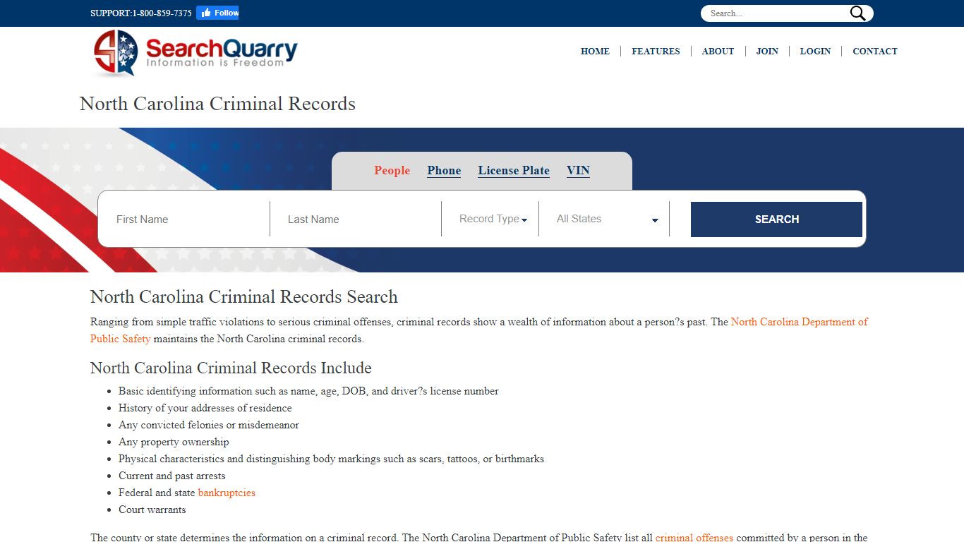 North Carolina Criminal Records - SearchQuarry